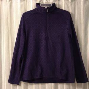 3/4 length zip up fleece top